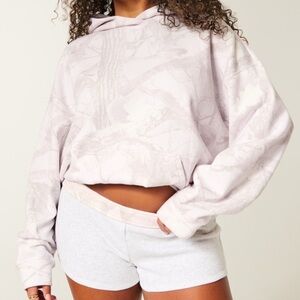 hollister xsmall “feel good oversized pink camo hoodie” new with tags